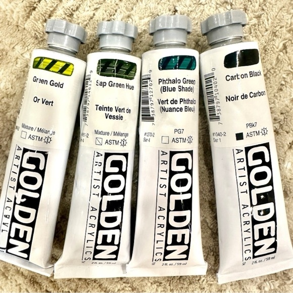 Art Supply Set Golden Heavy Body Paint Lot of 27 with Brushes, Canvas, Sta-Wet - Picture 12 of 16